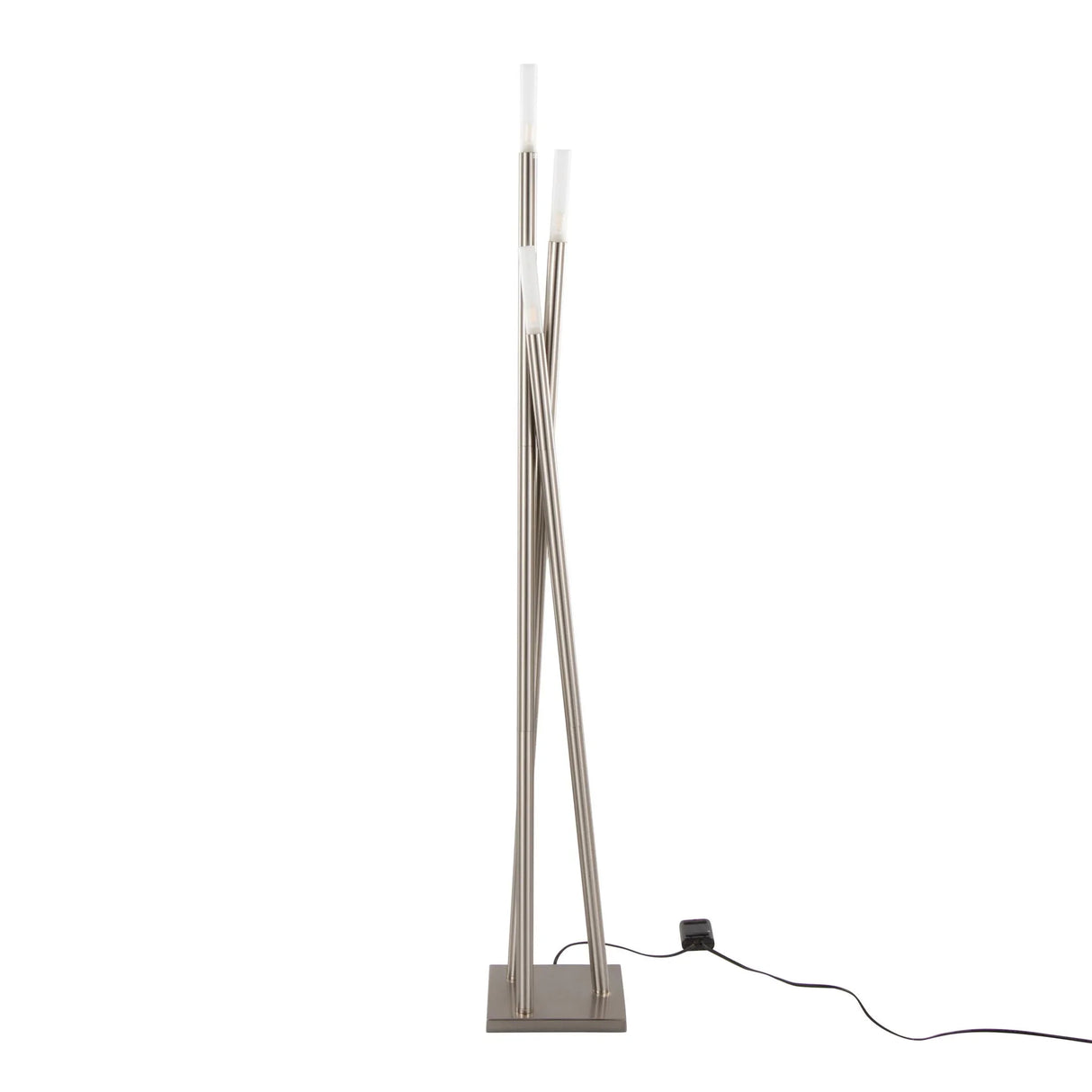 Icicle - Contemporary Floor Lamp - Nickel - Furniture Home Direct