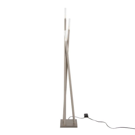Icicle - Contemporary Floor Lamp - Nickel - Furniture Home Direct