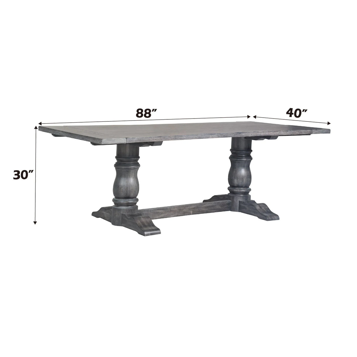 Leventis - Dining Table - Weathered Gray - Furniture Home Direct