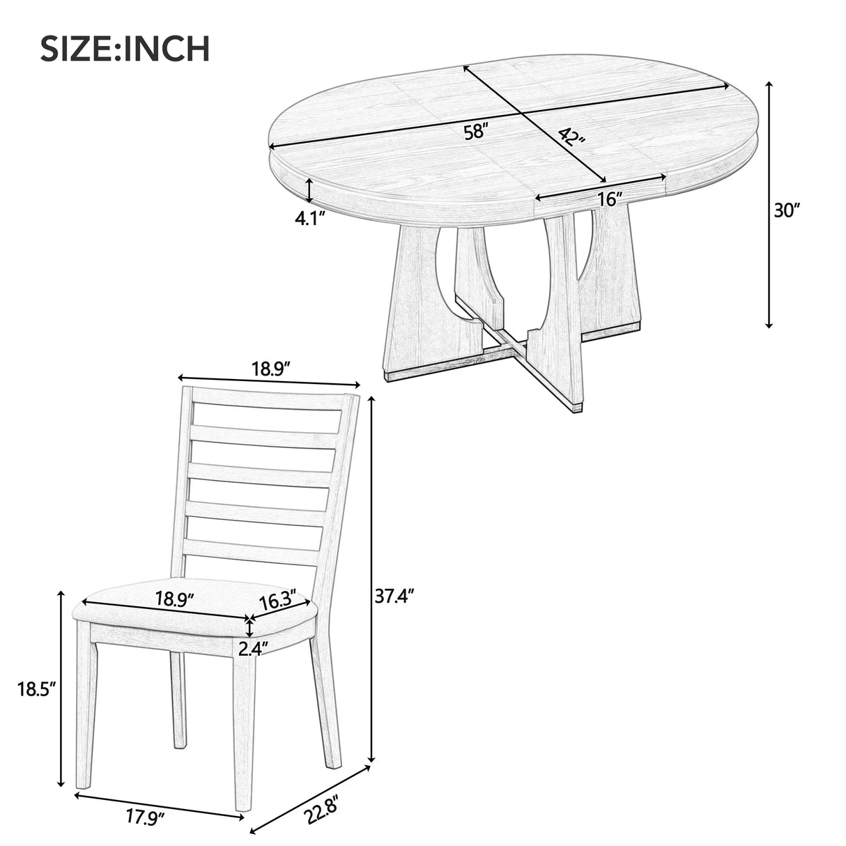 Dining Set Round Table With Four Upholstered Chairs Walnut - Furniture Home Direct