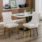 Nikki - Modern, High-End Tufted Solid Wood Contemporary Velvet Upholstered Dining Chair With Golden Stainless Steel Plating Legs, Nailhead Trim (Set of 2) - Furniture Home Direct