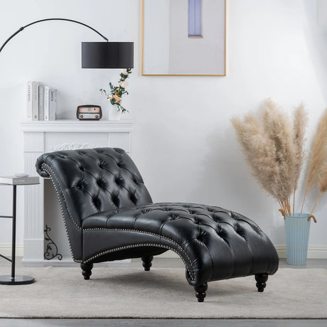 Tufted Armless Chaise Lounge - Furniture Home Direct