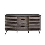 Contemporary Sliding Slat Door Sideboard - Furniture Home Direct