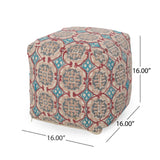 Amelia - Handcrafted Fabric Pouf, Rustic Elegance - Multicolored - Furniture Home Direct