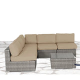 Seating Set With Cushions Handcrafted Wicker Design - Furniture Home Direct
