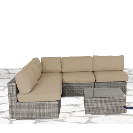 Seating Set With Cushions Handcrafted Wicker Design - Furniture Home Direct