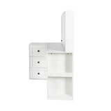 Vanity Desk With Lights And Built In Mirror In White - Furniture Home Direct
