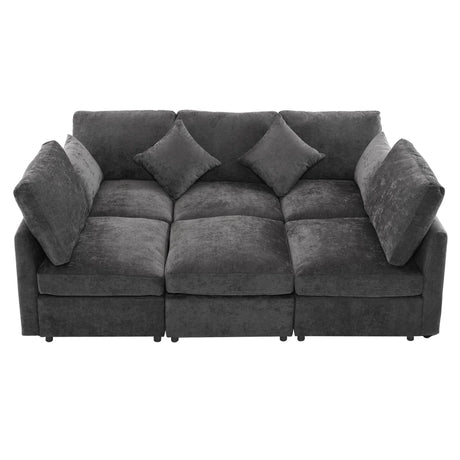 Sectional Sofa Modular U-Shaped With Ottoman & USB Ports - Furniture Home Direct