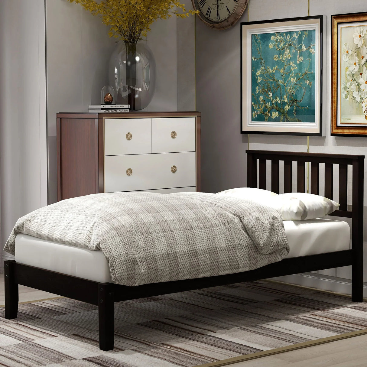Platform Bed With Headboard, Footboard, Slat Support - Furniture Home Direct