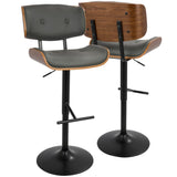 Lombardi - Mid Century Modern Adjustable Barstool - Furniture Home Direct