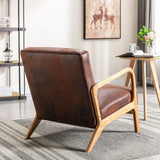 Classic Mid-Century Modern Accent Chairs, Open Framed Armchair With Cushioning - Furniture Home Direct