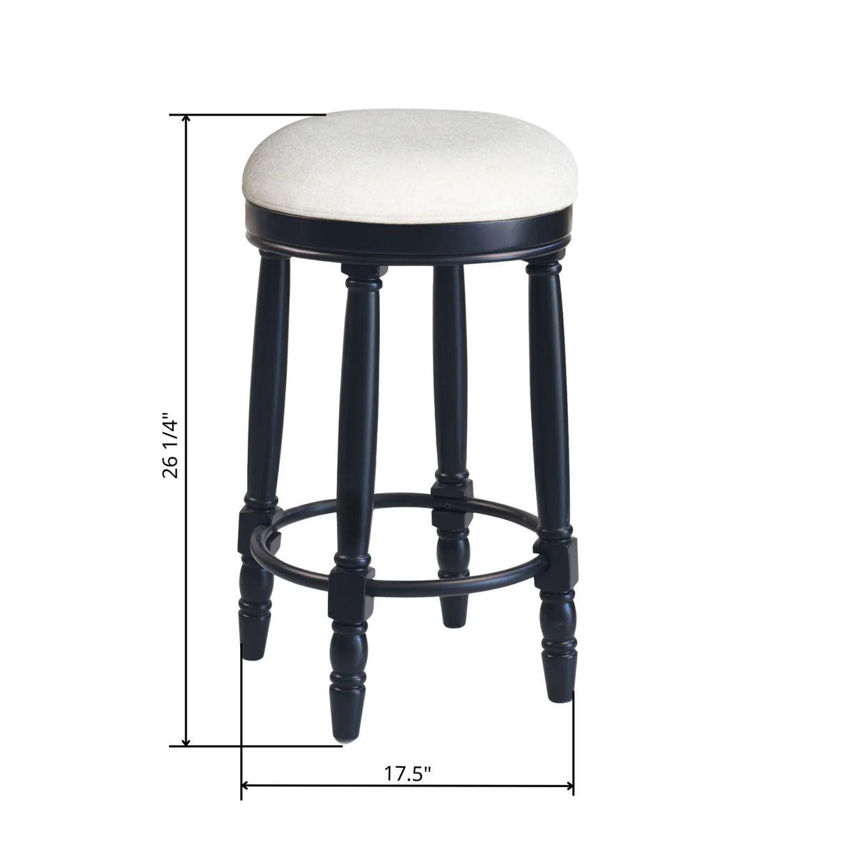 360° Swivel Wooden Barstools With Upholstered Seat, Counter Height (Set of 2) - Furniture Home Direct
