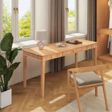 Dumont - Modern Farmhouse 1 Drawer Fluted Home Office Writing Desk - Natural Blonde - Furniture Home Direct