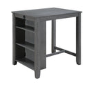 Graham - Small Space Counter Height Dining Table With USB Charging Ports And Shelves - Furniture Home Direct