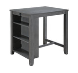 Graham - Small Space Counter Height Dining Table With USB Charging Ports And Shelves - Furniture Home Direct