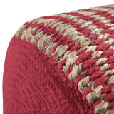 Larissa - Handcrafted Round Braided Pouf - Furniture Home Direct