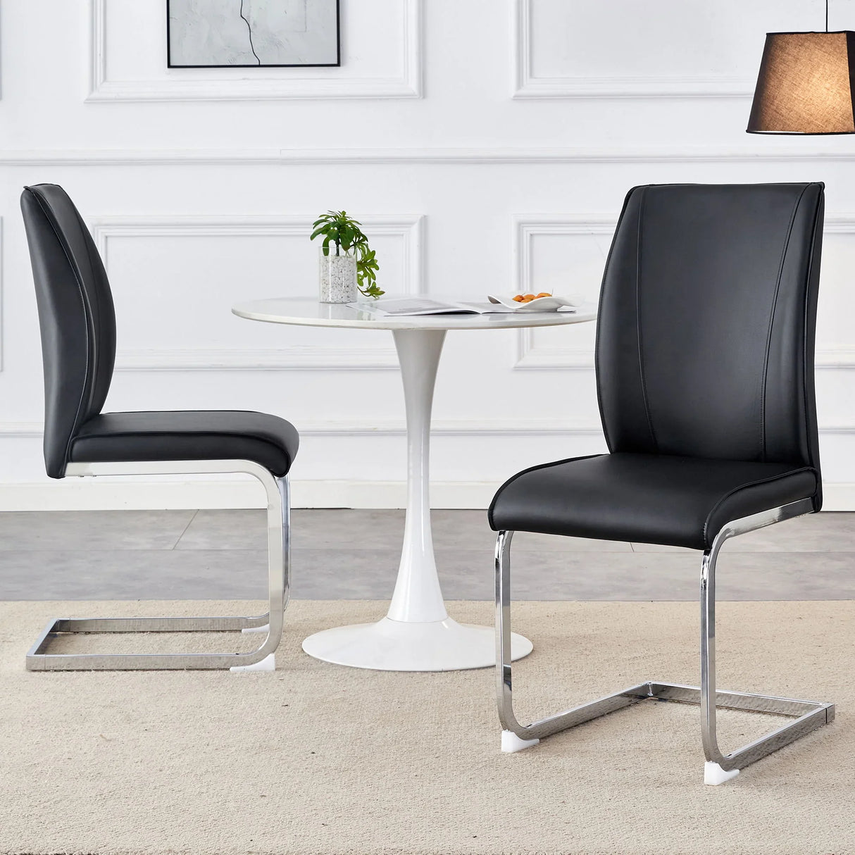 Luxury Simple Arch High Resilience Dining Chair With Arched Leg - Furniture Home Direct