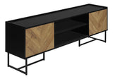 TV Stand, Console, Media Entertainment Center, Storage Cabinet, Modern - Black - Furniture Home Direct
