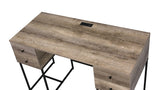 Desirre - Wirting Desk With USB Port - Oak - Furniture Home Direct