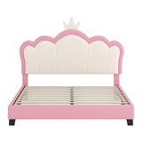 Upholstered Princess Platform Bed With Crown Headboard - Furniture Home Direct