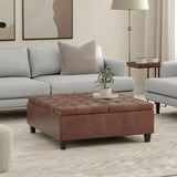 Harrison - Upholstered Coffee Table Storage Ottoman - Furniture Home Direct