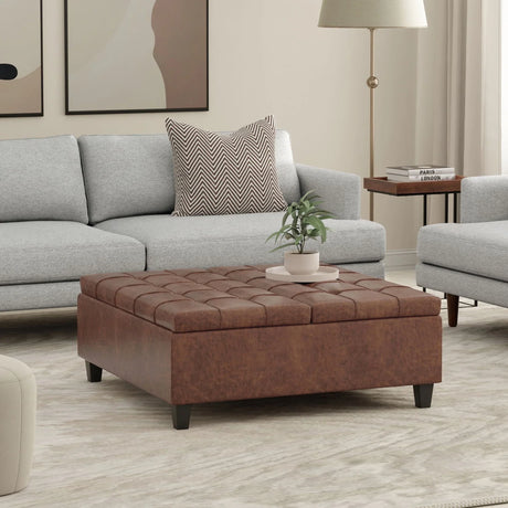 Harrison - Upholstered Coffee Table Storage Ottoman - Furniture Home Direct