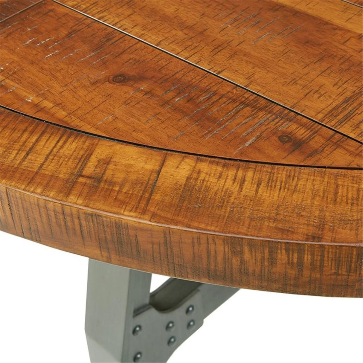 Lancaster - Round Dining / Gathering Table With Adjustable Height - Walnut - Furniture Home Direct