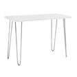 Mid-Century Modern Hairpin Leg Computer Desk - White - Furniture Home Direct