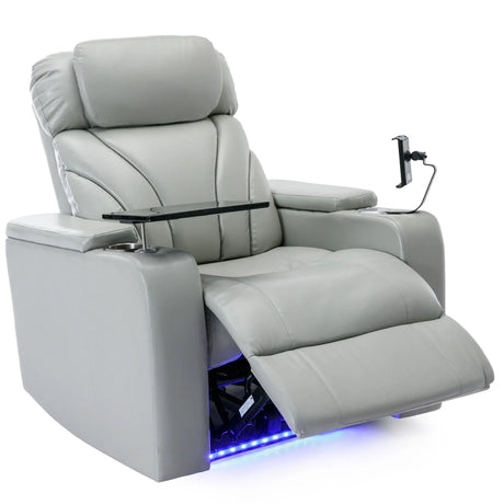 Power Motion Recliner Electric Power Recliner With USB Charging Port, Hidden Arm Storage, Convenient Cup Holder And Bluetooth Speaker - Furniture Home Direct