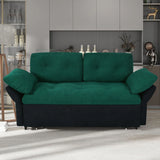 Modern Convertible Sleeper Sofa Bed With Pull-Out Queen Design, Side Storage & Thick Cushions - Furniture Home Direct