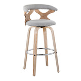 Gardenia - Contemporary Fixed Height Barstool With Swivel With Round Footrest (Set of 2) - Furniture Home Direct