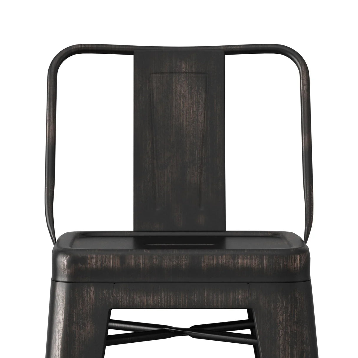 Rayne - Curved Back Metal Stool (Set of 2) - Furniture Home Direct