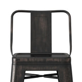 Rayne - Curved Back Metal Stool (Set of 2) - Furniture Home Direct