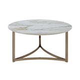 Aziz - Sintered Stone Top Round Coffee Table - Furniture Home Direct