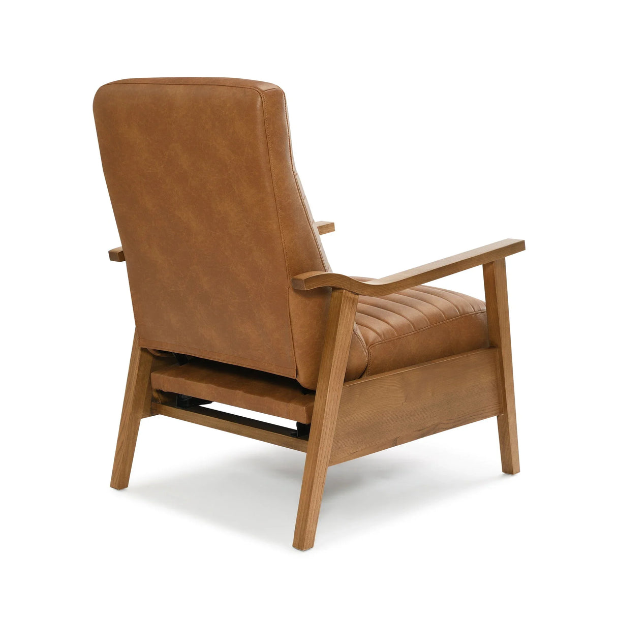 Asher - Modern Push Back Recliner With Wood Arms - Furniture Home Direct