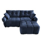 Sofa Set With Ottoman And Pillows, Textured, High Resilience Cushions - Furniture Home Direct