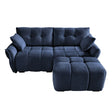 Sofa Set With Ottoman And Pillows, Textured, High Resilience Cushions - Furniture Home Direct