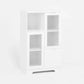 Modern Cabinet With Glass Doors And Drawer - Furniture Home Direct