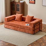 Convertible Floor Sofa Bed With Pillow Back Support Armrest - Furniture Home Direct