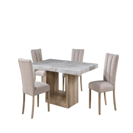 Sheena - 5 Pieces Dining Table Set With Chairs - Furniture Home Direct