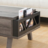 Antique Wood Coffee Table, Living Room Table With Two Storage Drawers - Furniture Home Direct
