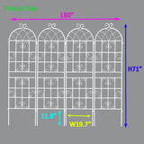 Metal Garden Rustproof Trellis For Climbing Plants Outdoor Flower Support - Furniture Home Direct