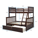 Bunk Bed With Ladder, And Safety Guard Rails - Furniture Home Direct