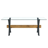 Dining Set Glass Table with Dark Gray Chairs Charcoal - Furniture Home Direct