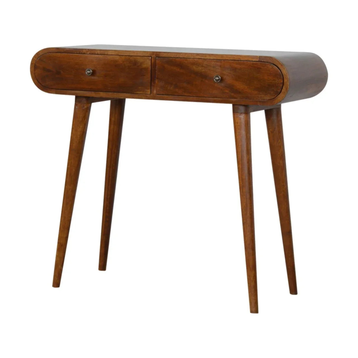 Solid Wood Curved Edge Console Table - Furniture Home Direct