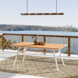 Maiden - 6 Seater Patio Dining Table - Natural Teak - Furniture Home Direct