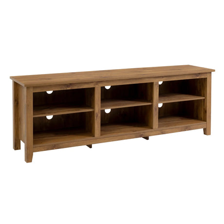 Modern Transitional 3 Shelf Open Storage 70" TV Stand For 80" TVs - Furniture Home Direct