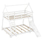Twin Over Queen House Bunk Bed With Climbing Nets And Climbing Ramp - Furniture Home Direct