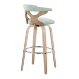 Gardenia - Contemporary Fixed Height Barstool With Swivel With Round Footrest (Set of 2) - Furniture Home Direct