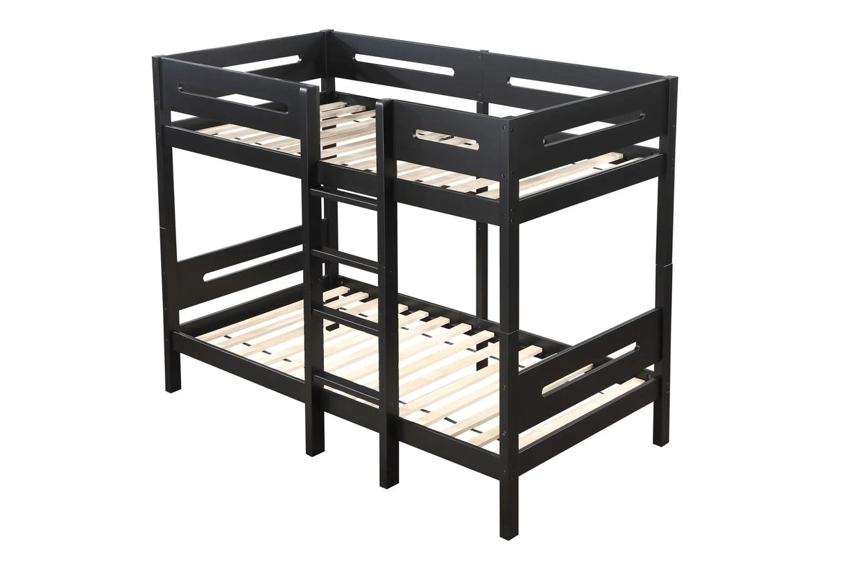 Ekko - Twin Twin Bunk Bed - Black - Furniture Home Direct